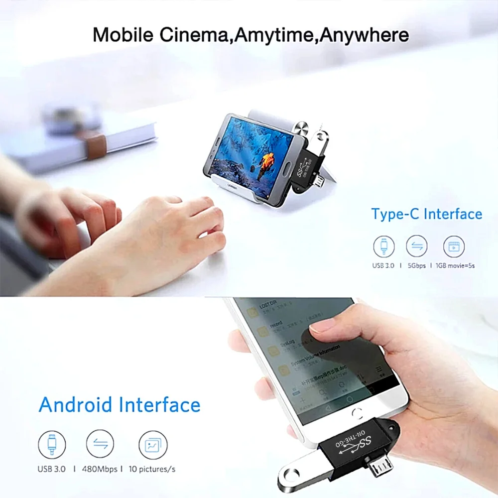 Micro USB OTG 2 In 1 Type C Adapter For Android USB 3.1 Data Transfer Adapter For Huawei Tablet Hard Disk Phone
Micro USB OTG 2 In 1 Type C Adapter For Android USB 3.1 Data Transfer Adapter For Huawei Tablet Hard Disk Phone