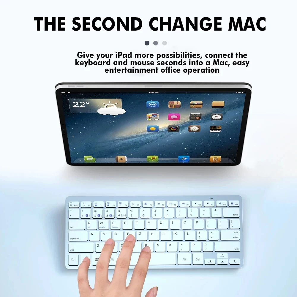 Keyboard Mouse Set For Laptop PC TV iPad Macbook Android Bluetooth 5.0 & 2.4G Wireless Keyboard and Mouse Combo Mini Multimedia
Keyboard Mouse Set For Laptop PC TV iPad Macbook Android Bluetooth 5.0 & 2.4G Wireless Keyboard and Mouse Combo Mini Multimedia