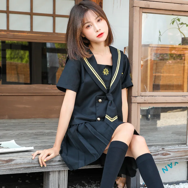 

Школьная форма из японского аниме Jk Girl, комплект с плиссированной юбкой, матросский костюм, платье, косплей, корейский студенческий наряд, р...