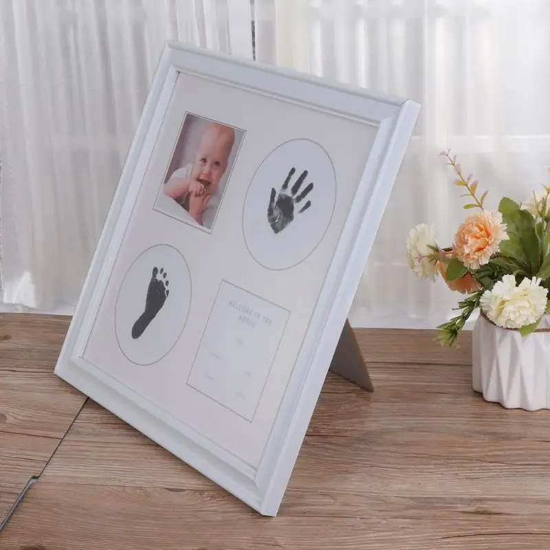 Newborn Baby Handprint and Footprint Ink Pad Wood Picture Frame for Baby and Pet
Newborn Baby Handprint and Footprint Ink Pad Wood Picture Frame for Baby and Pet