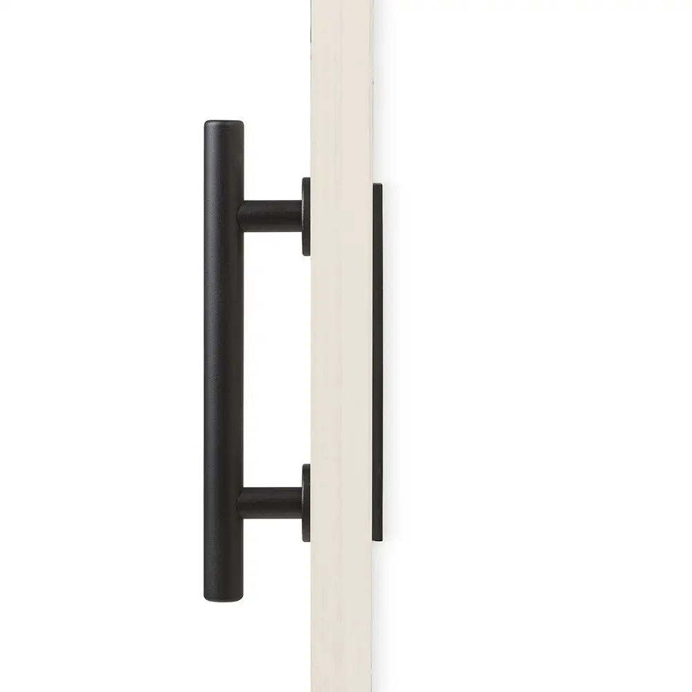 14" Steel Rustic Black Barn Door Handle And Pull Wood Door Two-Side Flat Bar-to-Bar handles 
14" Steel Rustic Black Barn Door Handle And Pull Wood Door Two-Side Flat Bar-to-Bar handles