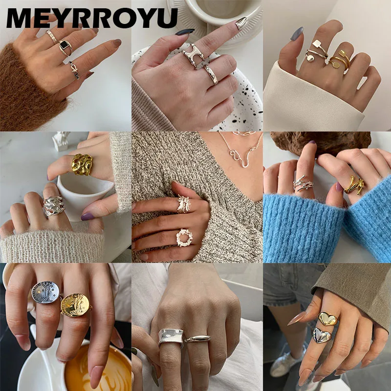 MEYRROYU Sterling Silver Kольца 2021 Tренд Punk Hip-hop Women Men Ring Korea Style Index Finger Open Jewelry Couple Present 925
MEYRROYU Sterling Silver Kольца 2021 Tренд Punk Hip-hop Women Men Ring Korea Style Index Finger Open Jewelry Couple Present 925