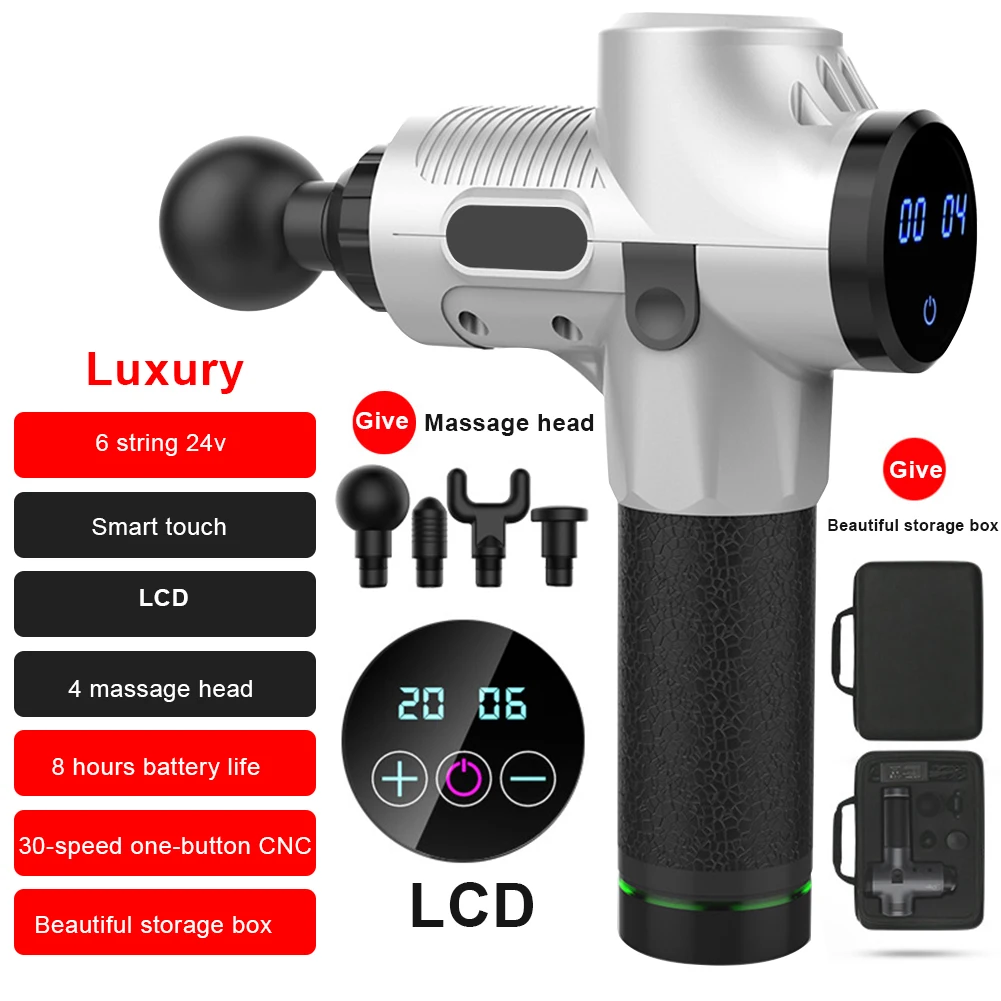 Professional Fascial Massage Gun Sport Relaxation Fitness EMS Muscle Stimulator Handheld Massager Top Quality High Recommend
Professional Fascial Massage Gun Sport Relaxation Fitness EMS Muscle Stimulator Handheld Massager Top Quality High Recommend