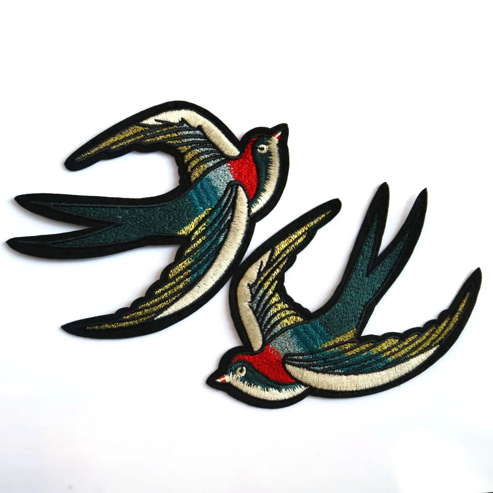2pc/lot Embroidery Swallow Patches for Clothing Embroidered Iron on Patch for Clothes Ironing Applique Parches for Jacket
2pc/lot Embroidery Swallow Patches for Clothing Embroidered Iron on Patch for Clothes Ironing Applique Parches for Jacket