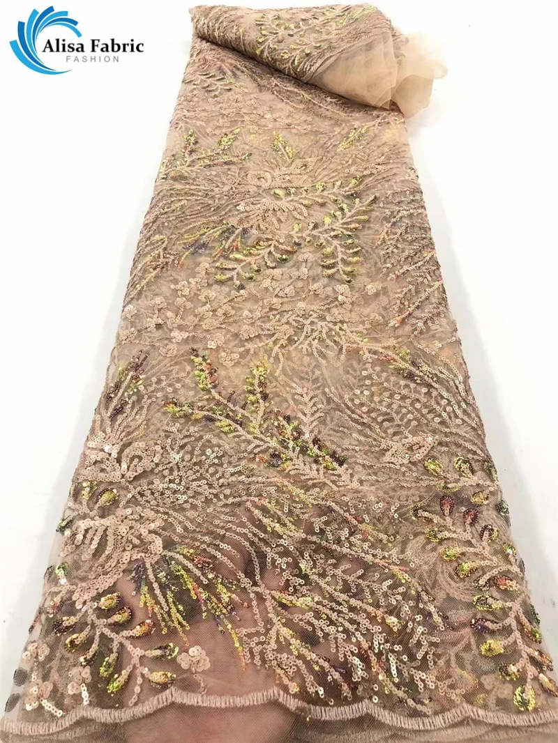 African Sequins Lace Fabric Nigerian Lace Fabric 5 Yards Embroidery French Lace Fabrics For Wedding Evening Party Dress
African Sequins Lace Fabric Nigerian Lace Fabric 5 Yards Embroidery French Lace Fabrics For Wedding Evening Party Dress