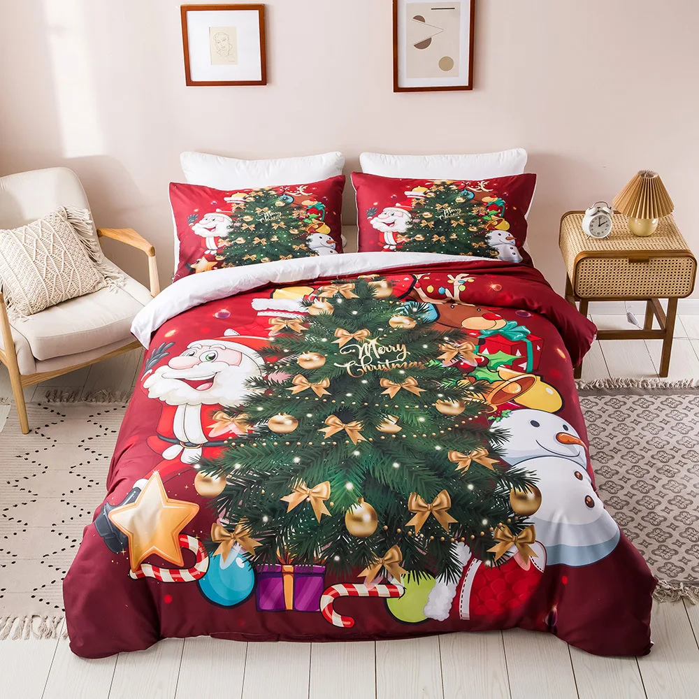 Christmas Gift Beding Sets Snowman Duvet Cover Santa Claus Comforter Set King Size High Quality Bed Linen For Children
Christmas Gift Beding Sets Snowman Duvet Cover Santa Claus Comforter Set King Size High Quality Bed Linen For Children