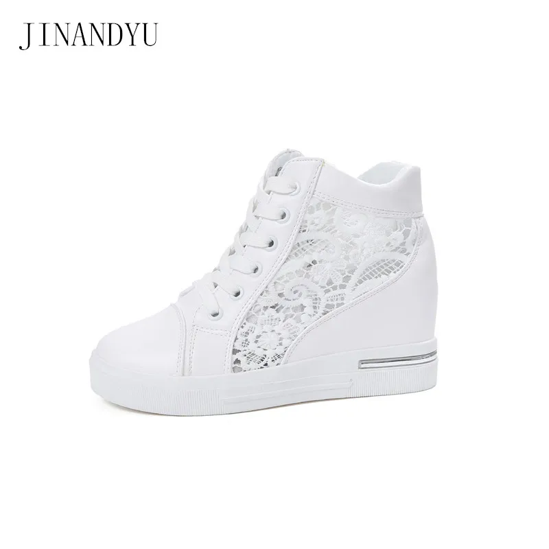 Lace Ladies Platform Shoes Casual Wedges Shoes for Women Hollow Out Silver White Sneakers Sport Shoes Lace-up High Heel Trainers
Lace Ladies Platform Shoes Casual Wedges Shoes for Women Hollow Out Silver White Sneakers Sport Shoes Lace-up High Heel Trainers