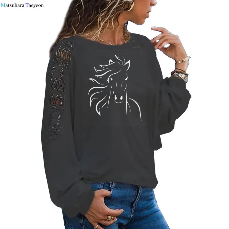 Funny Horse printed Long sleeves top women loose tshirts oversize cotton women clothes 2020 graphic tees gift for girls shirts
Funny Horse printed Long sleeves top women loose tshirts oversize cotton women clothes 2020 graphic tees gift for girls shirts