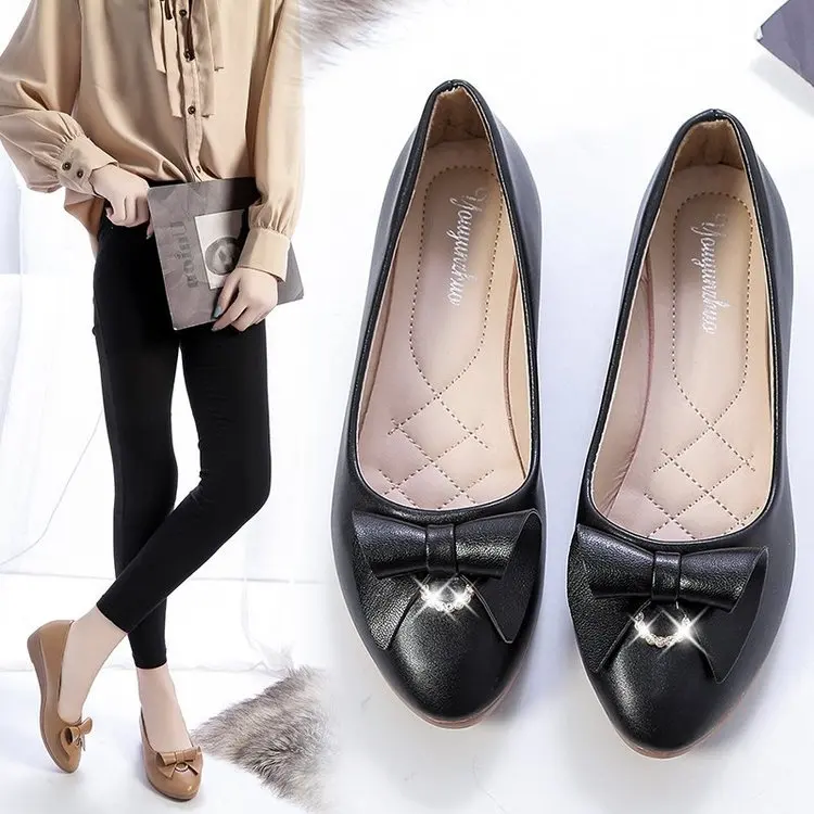 Spring Autumn Women Shoes New Women's Flats Shallow Mouth Leather Bow Casual Shoes Comfortable Wide Flat Soft Sole Shoes
Spring Autumn Women Shoes New Women's Flats Shallow Mouth Leather Bow Casual Shoes Comfortable Wide Flat Soft Sole Shoes