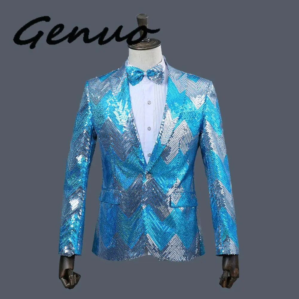 2019 New Men Gradual Blue Green Sequins Shiny Party DJ Singer Stage Show Suit Jacket Wedding Prom Performance Blazer Design
2019 New Men Gradual Blue Green Sequins Shiny Party DJ Singer Stage Show Suit Jacket Wedding Prom Performance Blazer Design