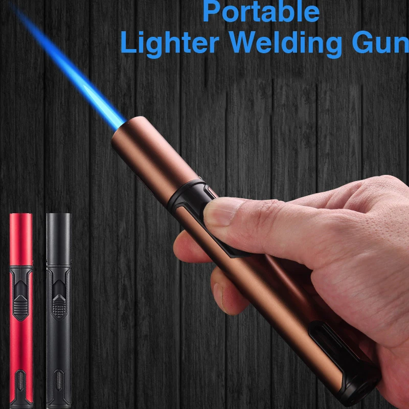 Portable Welding Torch Gas Spray Gun Windproof High Temperature Gun Burner Lighter Heating Welding For Cigar Kitchen Outdoor BBQ
Portable Welding Torch Gas Spray Gun Windproof High Temperature Gun Burner Lighter Heating Welding For Cigar Kitchen Outdoor BBQ