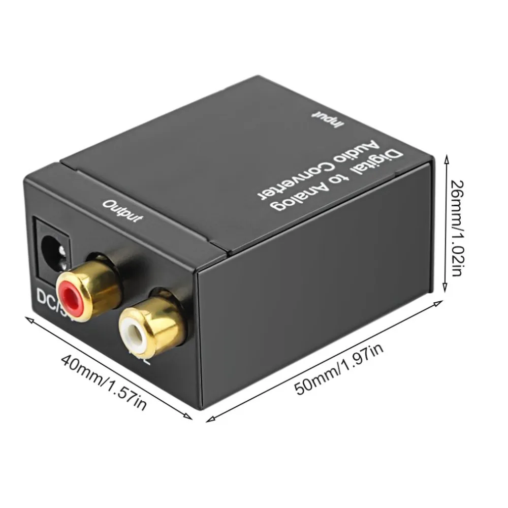 Digital Optical Coaxial Toslink Signal To Analog Audio Converter Adapter RCA Digital To Analog Audio Converter Black
Digital Optical Coaxial Toslink Signal To Analog Audio Converter Adapter RCA Digital To Analog Audio Converter Black