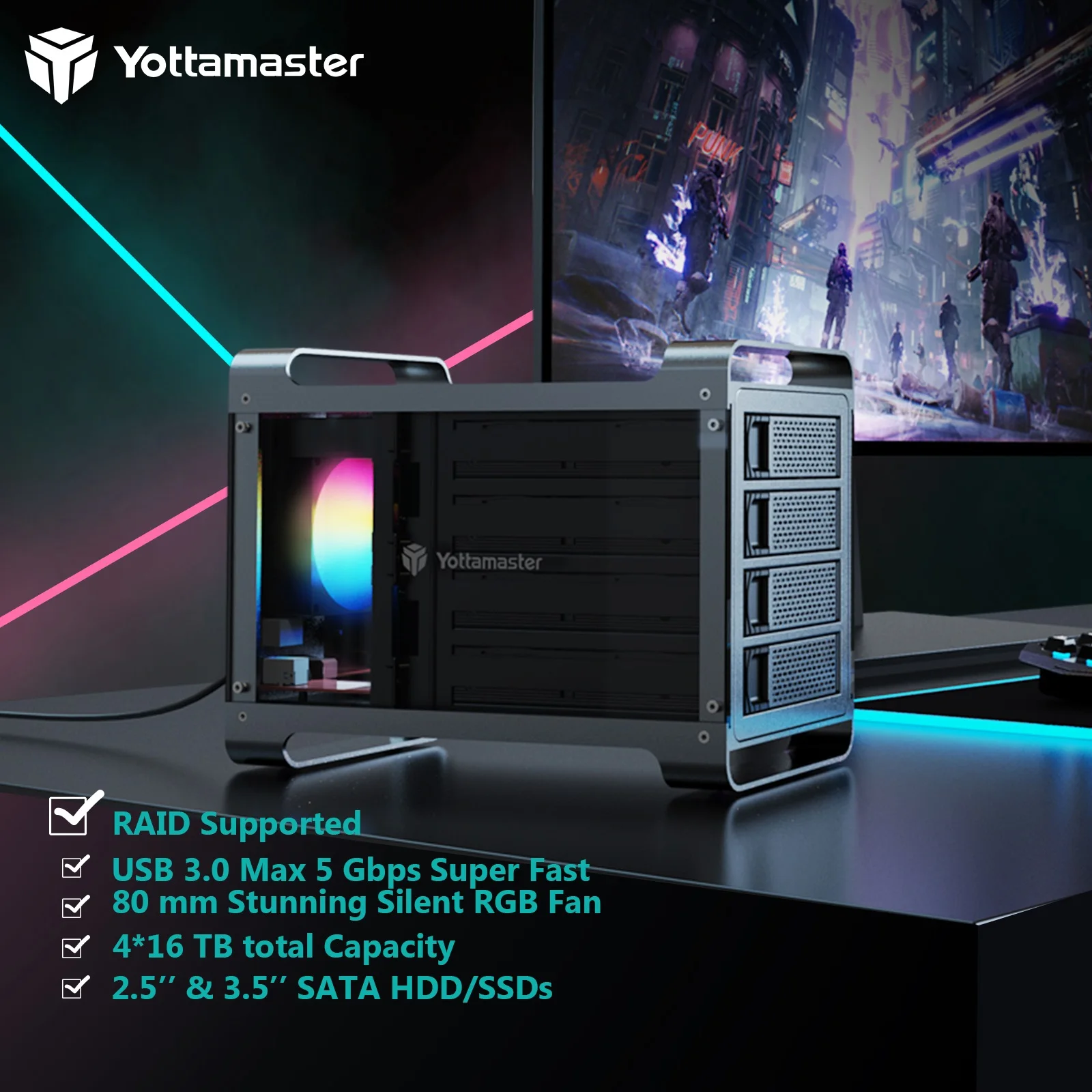 Корпус для жесткого диска Yottamaster DF4RU3 HDD SSD USB3.0 5 Гбит/с Raid 4 Bay 80 мм RGB вентилятор 4X16TB для ПК DIY эксперты геймеры внешний жесткий диск
Корпус для жесткого диска Yottamaster DF4RU3 HDD SSD USB3.0 5 Гбит/с Raid 4 Bay 80 мм RGB вентилятор 4X16TB для ПК DIY эксперты геймеры внешний жесткий диск
