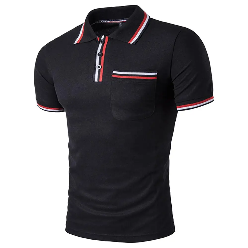 Men's POLO Shirt with Contrasting Color Stripes Printed and Short Sleeves and Botton Pockets Summer 2021 Male
Men's POLO Shirt with Contrasting Color Stripes Printed and Short Sleeves and Botton Pockets Summer 2021 Male