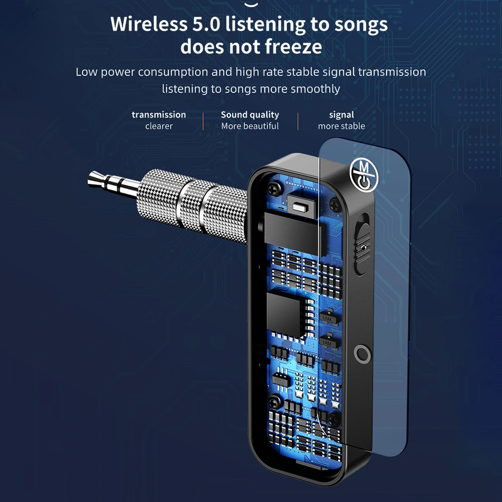 Wireless Bluetooth 5.0 Music Receiver Audio 3.5mm Streaming Auto Transmitter Receiver Headphone AUX Adapter Mic Handfree Car PC
Wireless Bluetooth 5.0 Music Receiver Audio 3.5mm Streaming Auto Transmitter Receiver Headphone AUX Adapter Mic Handfree Car PC