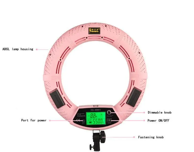 Yidoblo FE-480II Pink Photo Studio LED Ring Light + Portable bag LCD Screen Lamp RC Photographic Lighting 5500K 480LED Lights
Yidoblo FE-480II Pink Photo Studio LED Ring Light + Portable bag LCD Screen Lamp RC Photographic Lighting 5500K 480LED Lights