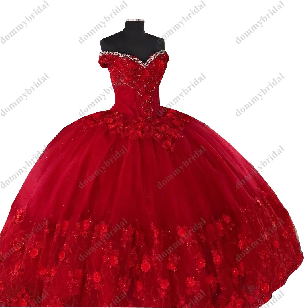 Modest Red Quinceanera Prom Dresses V neck with Cap Short Sleeve Off Shoulder Ball Gown Floral Printed Flowers Lace Sweet 15 16
Modest Red Quinceanera Prom Dresses V neck with Cap Short Sleeve Off Shoulder Ball Gown Floral Printed Flowers Lace Sweet 15 16