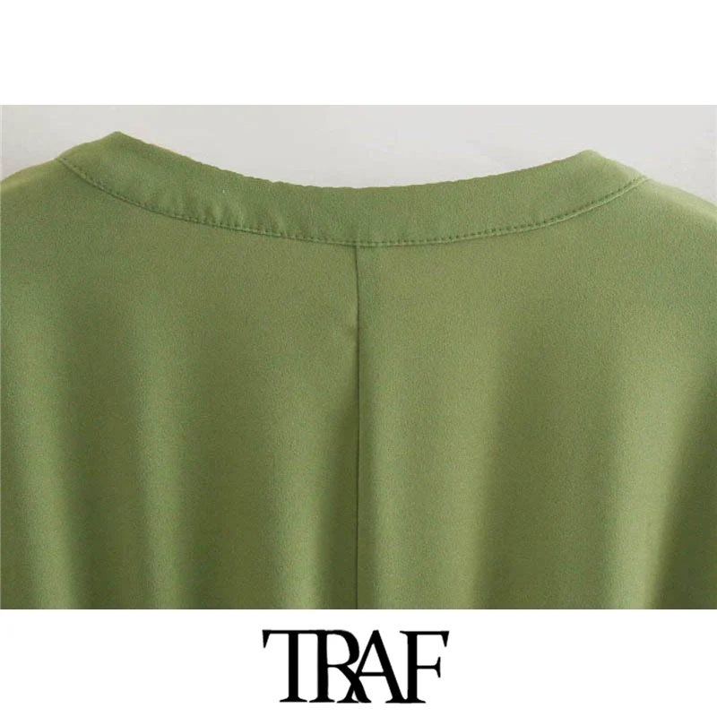 TRAF Women Chic Fashion With Belt Pleated Jumpsuits Vintage V Neck Short Sleeve Elastic Waist Female Playsuits Mujer
TRAF Women Chic Fashion With Belt Pleated Jumpsuits Vintage V Neck Short Sleeve Elastic Waist Female Playsuits Mujer