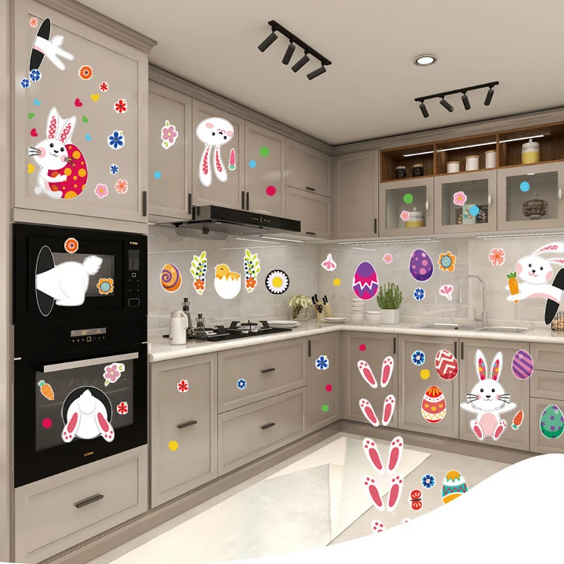 Happy Easter Window stickers Easter decorations for home Bunny rabbit Eggs Glass Sticker Easter Wall Stickers Home Decals decor
Happy Easter Window stickers Easter decorations for home Bunny rabbit Eggs Glass Sticker Easter Wall Stickers Home Decals decor