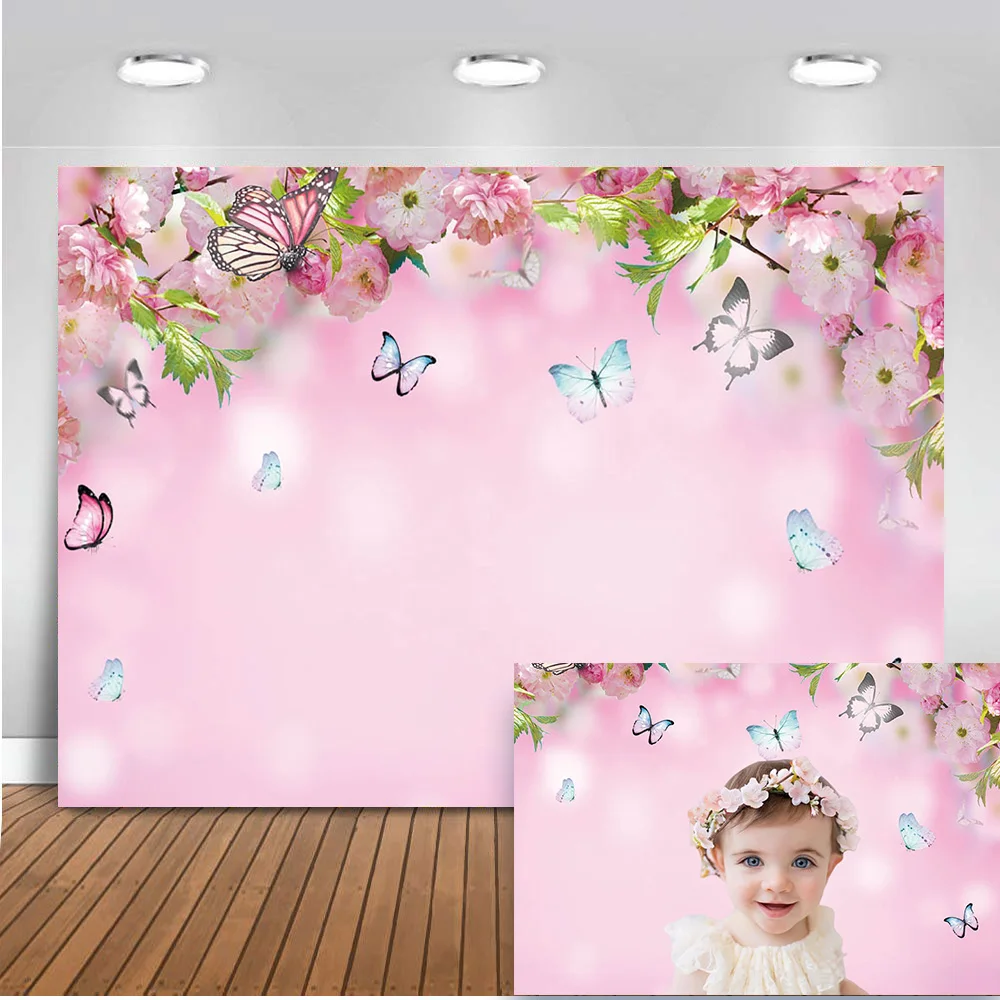 Spring flower butterfly backdrop for photography pink girl portrait background for photo shoot newborn baby floral backdrops
Spring flower butterfly backdrop for photography pink girl portrait background for photo shoot newborn baby floral backdrops