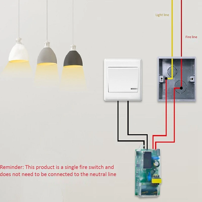 WIFI Light Switch Module 180-240V DIY Single Fire Switch Modification Module No Neutral Wire Needed Alexa Google Home
WIFI Light Switch Module 180-240V DIY Single Fire Switch Modification Module No Neutral Wire Needed Alexa Google Home