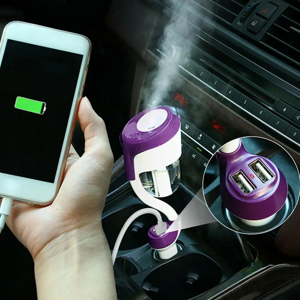 Car Air Humidifier Diffuser Essential Oil Ultrasonic Mist Aroma Double Purifier With USB M2L4
Car Air Humidifier Diffuser Essential Oil Ultrasonic Mist Aroma Double Purifier With USB M2L4