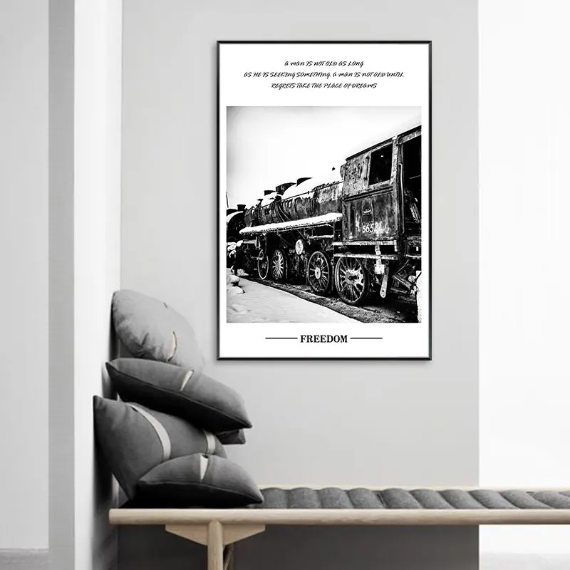 Black White Landscape Canvas Painting Vintage Train Track Poster Print Nordic Wall Art Pictures for Living Room Home Decor
Black White Landscape Canvas Painting Vintage Train Track Poster Print Nordic Wall Art Pictures for Living Room Home Decor
