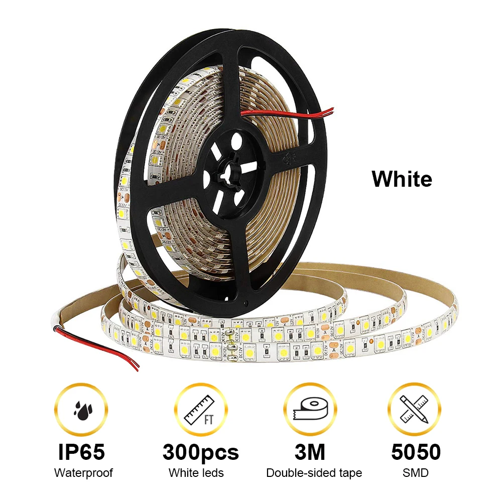 Гибкая СВЕТОДИОДНАЯ лента SMD 5050, 12 В постоянного тока, 5 м, 300 светодиодов в рулоне
Гибкая СВЕТОДИОДНАЯ лента SMD 5050, 12 В постоянного тока, 5 м, 300 светодиодов в рулоне