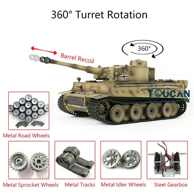 1/16 Heng Long TK7.0 Tiger I RC Tank 3818 RTR Barrel Recoil Metal Tracks Wheels TH19109
1/16 Heng Long TK7.0 Tiger I RC Tank 3818 RTR Barrel Recoil Metal Tracks Wheels TH19109