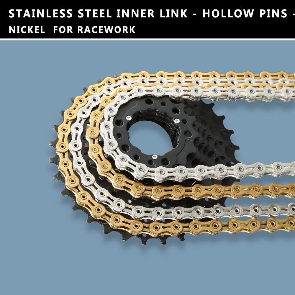 Bike Chain 10 11 Speed Bicycle Chain 10 Speed 116 Links 11Speed 118 Linsk Road MTB Mountain Bike Hollow Chains Links Derailleur
Bike Chain 10 11 Speed Bicycle Chain 10 Speed 116 Links 11Speed 118 Linsk Road MTB Mountain Bike Hollow Chains Links Derailleur