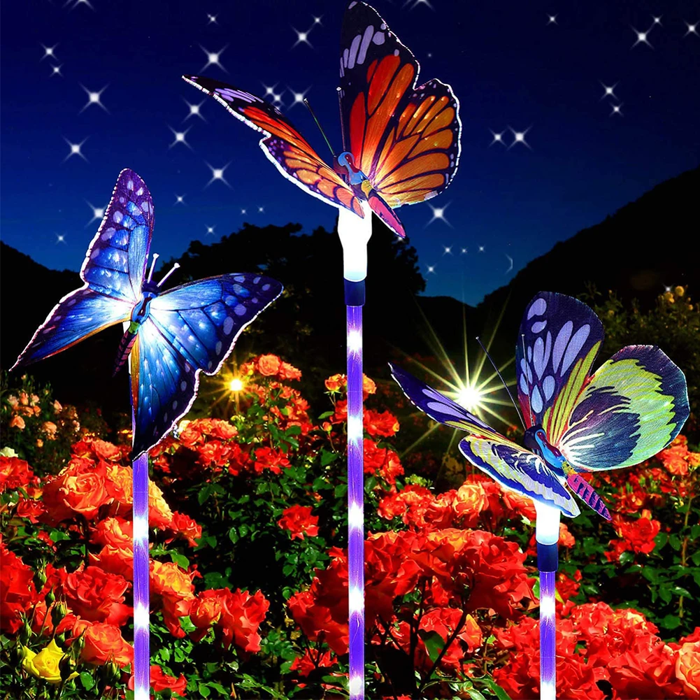 3PCS Color Changing Led Solar Powered Butterfly Fiber Optic Fairy String Lights Waterproof Outdoor Garden Decoration Lights
3PCS Color Changing Led Solar Powered Butterfly Fiber Optic Fairy String Lights Waterproof Outdoor Garden Decoration Lights