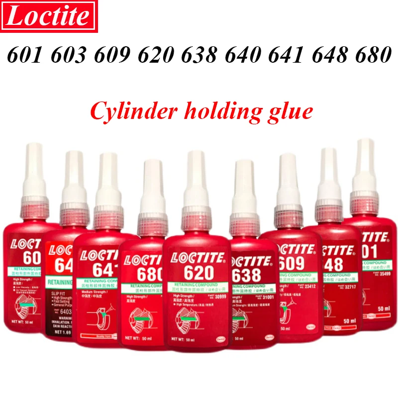 50ml/250ml Loctite 601 603 609 620 638 640 641 648 680 Cylinder Holding Glue Bearing Repair Adhesive Sealant For Metal Fitting
50ml/250ml Loctite 601 603 609 620 638 640 641 648 680 Cylinder Holding Glue Bearing Repair Adhesive Sealant For Metal Fitting