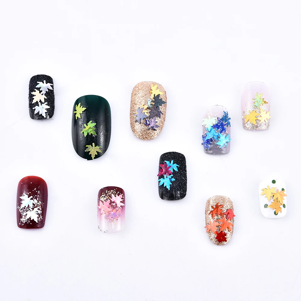 12 Boxes Nail Art Glitter Sequin Spring Maple Leaf Color Nail Holographic Flakes Mixed Mini Sparkly DIY Nail Art Decorations
12 Boxes Nail Art Glitter Sequin Spring Maple Leaf Color Nail Holographic Flakes Mixed Mini Sparkly DIY Nail Art Decorations