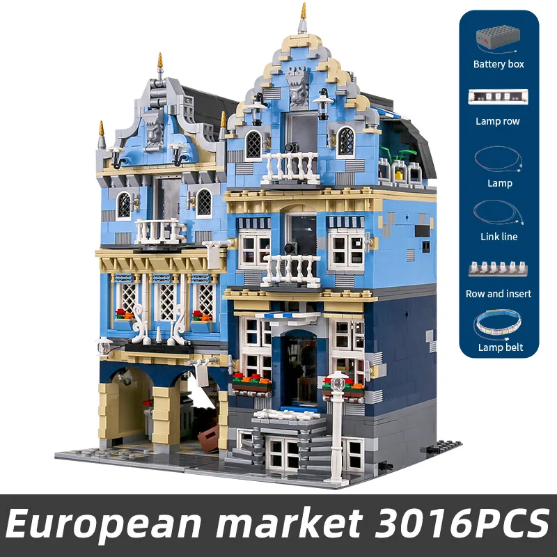 MOULD KING Streetview Building Model The Market Street Model Building Block Assemble Bricks Kid Educational Toys Birthday Gifts
MOULD KING Streetview Building Model The Market Street Model Building Block Assemble Bricks Kid Educational Toys Birthday Gifts