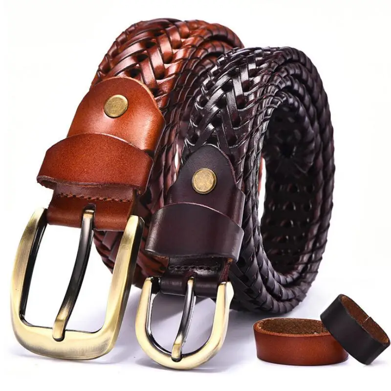 women Braided Belt For Men's Woven Belt Luxury Genuine Leather Cow Straps Hand Knitted Designer Men For Jeans Girdle Male belts
women Braided Belt For Men's Woven Belt Luxury Genuine Leather Cow Straps Hand Knitted Designer Men For Jeans Girdle Male belts