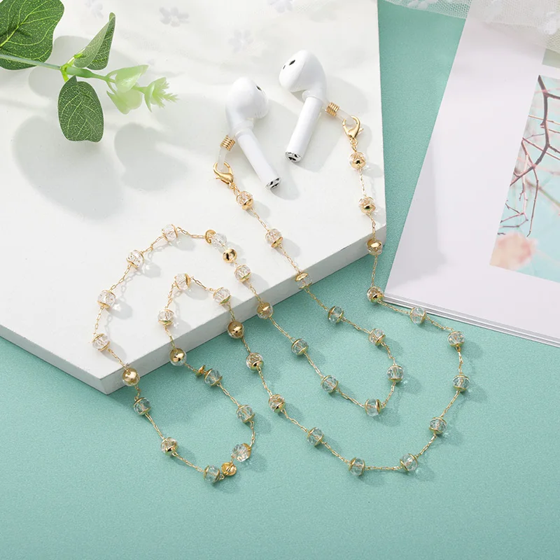 Anti-Lost Chains For Airpods Vintage Gold Color Acrylic Beads Strand Chains Fashion Necklace For Women Earphone Accessories Gift
Anti-Lost Chains For Airpods Vintage Gold Color Acrylic Beads Strand Chains Fashion Necklace For Women Earphone Accessories Gift
