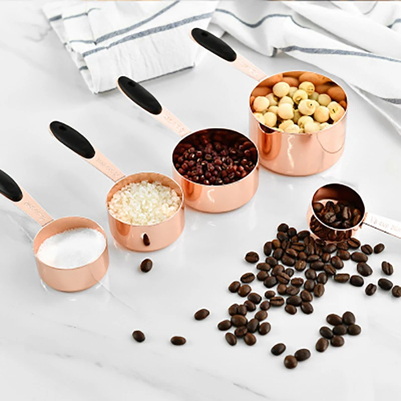 Retro Measuring Cup Stainless Steel Plated Copper Rose Gold Kitchen Accessories Cooking Tools Set Measuring Spoon Set
Retro Measuring Cup Stainless Steel Plated Copper Rose Gold Kitchen Accessories Cooking Tools Set Measuring Spoon Set