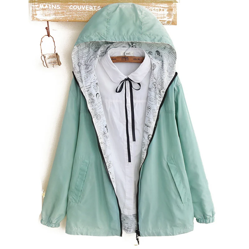 Mori Girl Casual Sweet Loose Jacket Women Short Paragraph Version Hooded Pocket Zipper Female Vestido Cute Jackets Coat Z141
Mori Girl Casual Sweet Loose Jacket Women Short Paragraph Version Hooded Pocket Zipper Female Vestido Cute Jackets Coat Z141