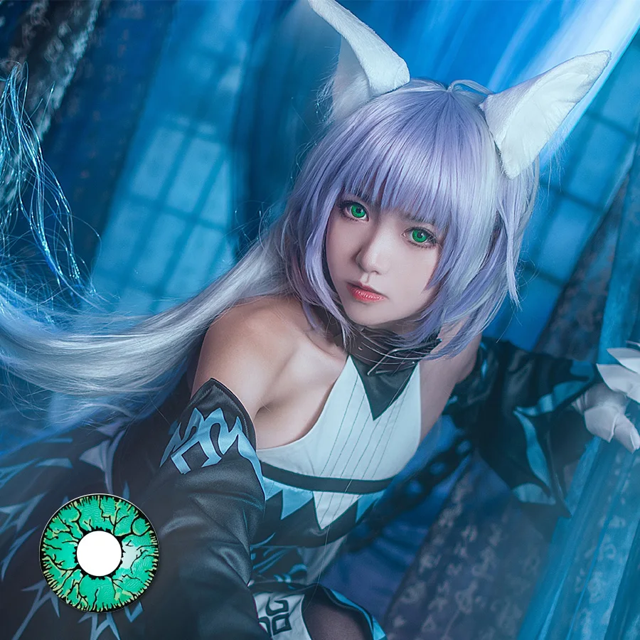 Цветные контактные линзы YOKEMON для Хэллоуина, 2 шт., аниме косплей, очки с белым трещиновым Пауком, линзы, косметика для глаз 
Цветные контактные линзы YOKEMON для Хэллоуина, 2 шт., аниме косплей, очки с белым трещиновым Пауком, линзы, косметика для глаз