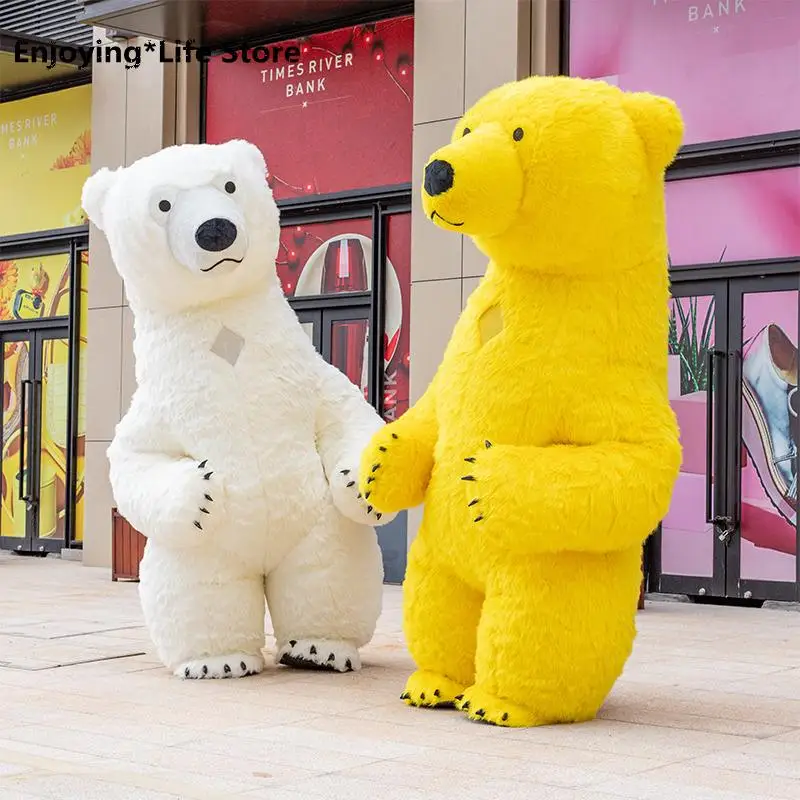 Inflatable Plush Polar Bear Mascot Costume Suit Adult Outdoor Outfit Halloween Xmas Cosplay Dress Advertising
Inflatable Plush Polar Bear Mascot Costume Suit Adult Outdoor Outfit Halloween Xmas Cosplay Dress Advertising