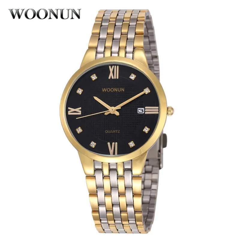 WOONUN Business Men Watches Top Brand Luxury Diamond Quartz Watches For Men Full Steel Gold Watch Mens Watches Relogio Masculino
WOONUN Business Men Watches Top Brand Luxury Diamond Quartz Watches For Men Full Steel Gold Watch Mens Watches Relogio Masculino