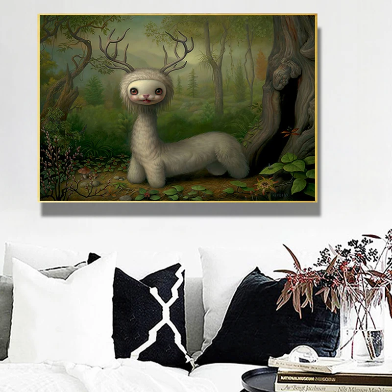 Modern Mark Ryden Yoshi The Forest Spirit, 2011 Oil Canvas Painting Baby Room Artwork Wall Art Picture for Living Room
Modern Mark Ryden Yoshi The Forest Spirit, 2011 Oil Canvas Painting Baby Room Artwork Wall Art Picture for Living Room