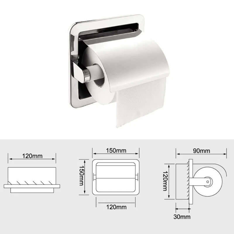 Stainless Steel Bathroom Wall Mounted Concealed Tissue Box Toilet Paper Holder 28GF
Stainless Steel Bathroom Wall Mounted Concealed Tissue Box Toilet Paper Holder 28GF