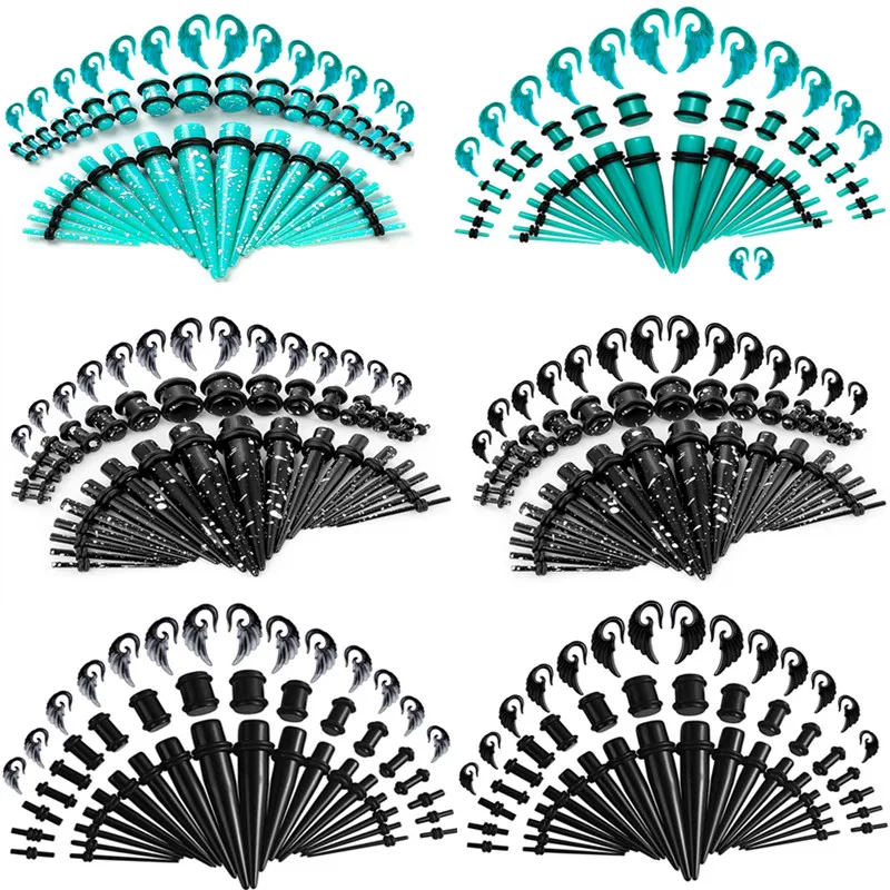 50PCS Acrylic Ear Stretching Kit 14G-00G Angel Wings Ear Stretcher Gauge Plug And Tunnel Kit Ear Taper Set For Beginner Expander 
50PCS Acrylic Ear Stretching Kit 14G-00G Angel Wings Ear Stretcher Gauge Plug And Tunnel Kit Ear Taper Set For Beginner Expander
