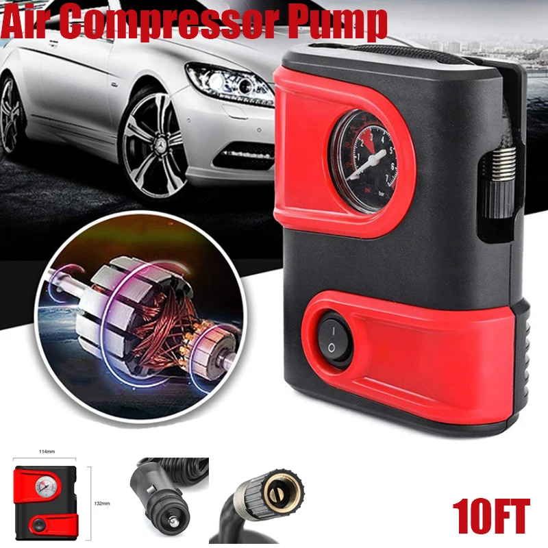 100PSI DC12V Car Air Compressor Inflatable Pump Outlet Compact Portable Auto Tire Pump Inflator For Car Bicycles Motorcycles
100PSI DC12V Car Air Compressor Inflatable Pump Outlet Compact Portable Auto Tire Pump Inflator For Car Bicycles Motorcycles