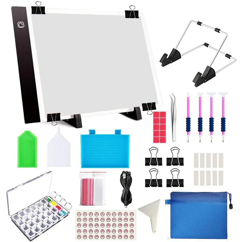 Diamond Painting A4 Kit,Diamond Art Light Board With 5D Painting Tools Kit, Supplies Includes Light Pens,Stand,Pad Board
Diamond Painting A4 Kit,Diamond Art Light Board With 5D Painting Tools Kit, Supplies Includes Light Pens,Stand,Pad Board