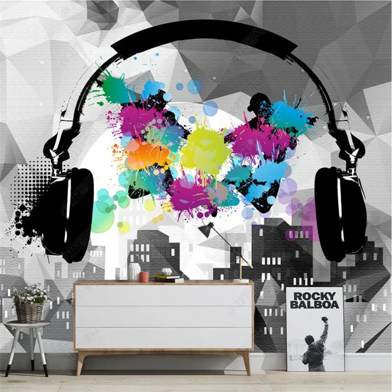 Modern Music Theme Graffiti Wall Paper 3D Bar KTV Restaurant Rock Studio Music Cool Trend Fashion Background Mural Wallpaper 3D
Modern Music Theme Graffiti Wall Paper 3D Bar KTV Restaurant Rock Studio Music Cool Trend Fashion Background Mural Wallpaper 3D