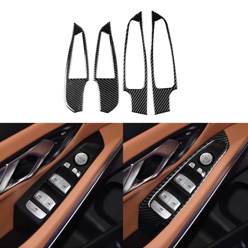Carbon Fiber Door Window Switch Buttons Cover Trim For BMW 3 Series G20 Interior Accessories
Carbon Fiber Door Window Switch Buttons Cover Trim For BMW 3 Series G20 Interior Accessories
