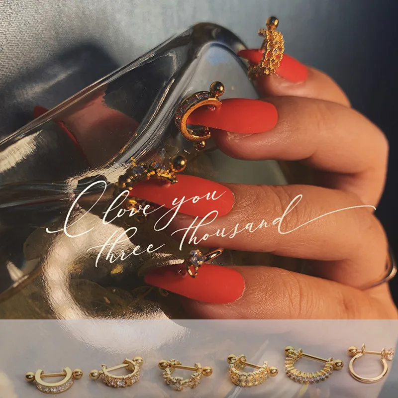 6 Kinds Of Mixed Set Net Celebrity Perforated Nail Jewelry Punk Style Zircon Geometric Pattern Fashion Personality Earrings
6 Kinds Of Mixed Set Net Celebrity Perforated Nail Jewelry Punk Style Zircon Geometric Pattern Fashion Personality Earrings