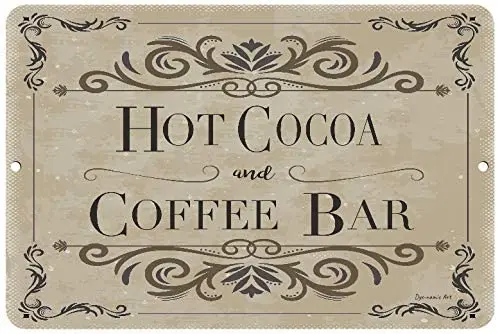 Dyenamic Art Hot Cocoa and Coffee Bar Sign Coffee Sign 12x8 Metal Sign Home Decor Kitchen Sign Restaurant Sign Easy Hanging
Dyenamic Art Hot Cocoa and Coffee Bar Sign Coffee Sign 12x8 Metal Sign Home Decor Kitchen Sign Restaurant Sign Easy Hanging